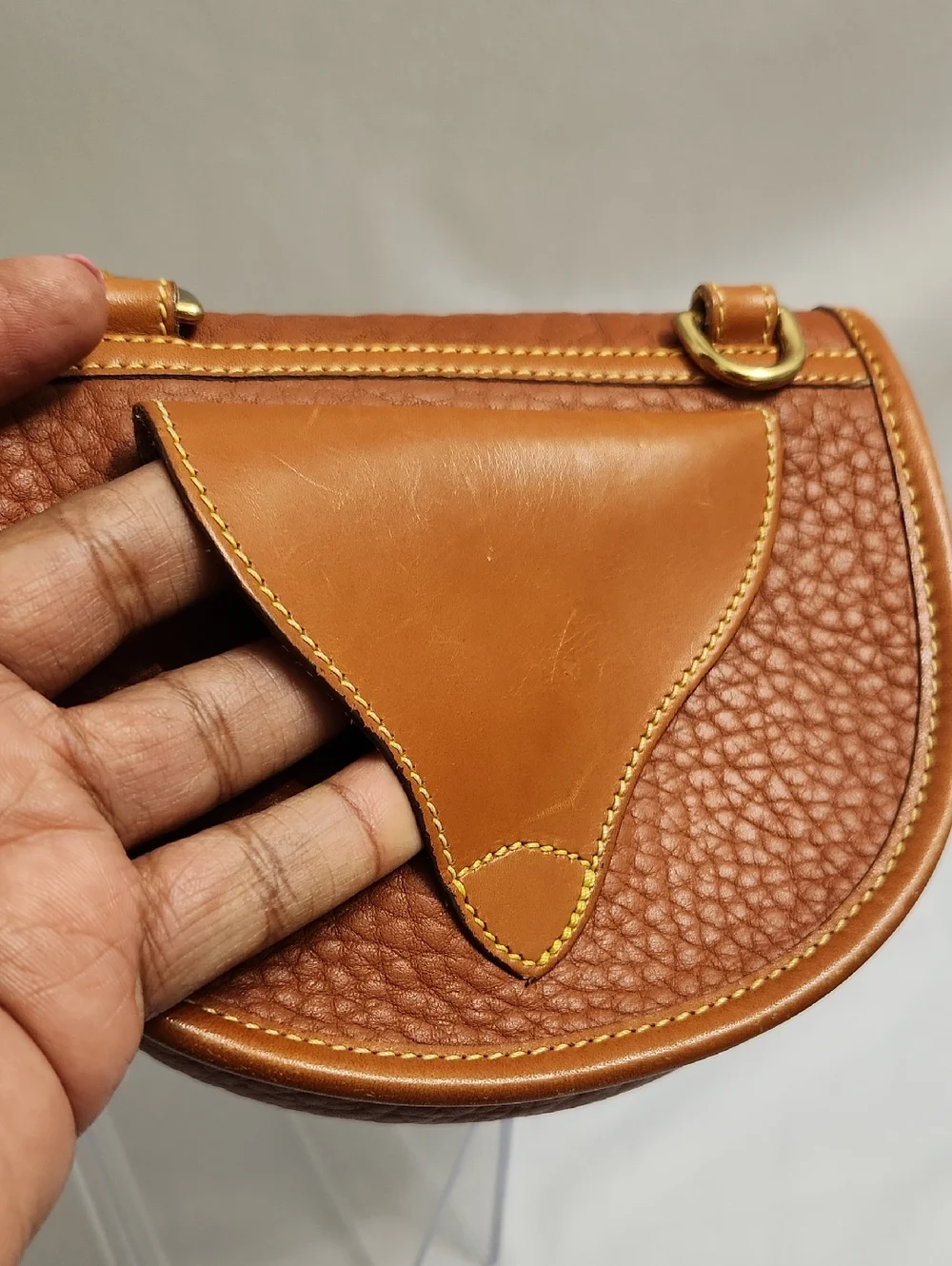 Vintage Dooney & Bourke Leather Calvery Mini Belt Bag Crossbody Bag - Picture 7 of 16